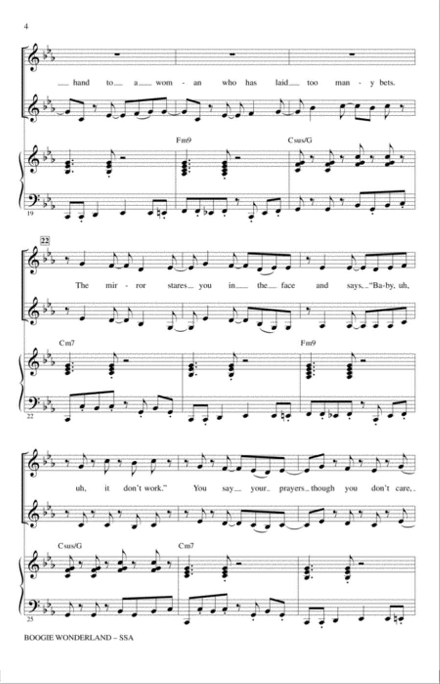 Boogie Wonderland SSA scores gallery preview page 3