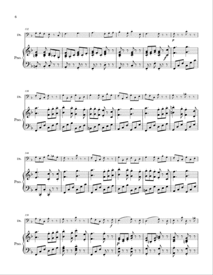 Sonata for Double Bass and Piano Double Bass scores gallery preview page 6