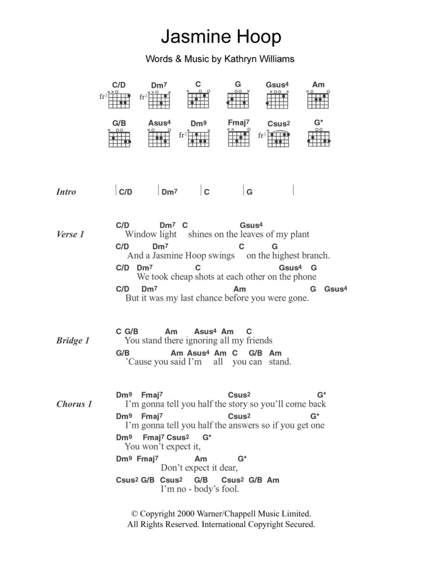Jasmine Hoop Acoustic Guitar scores gallery preview page 1