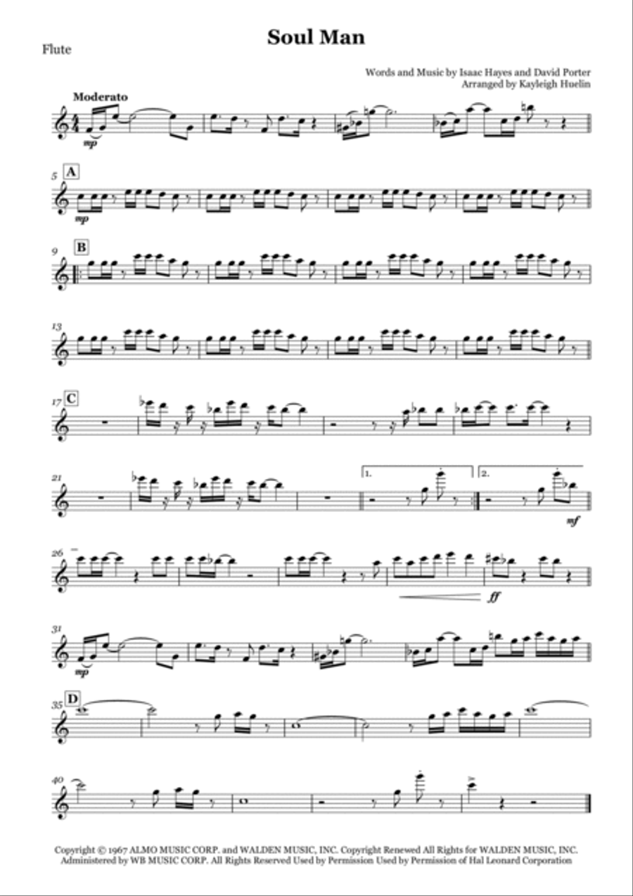 Soul Man Woodwind Quintet scores gallery preview page 5