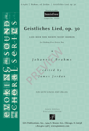Book cover for Geistliches Lied, Op. 30: Lass Dich Nur Nichts Nicht Dauren