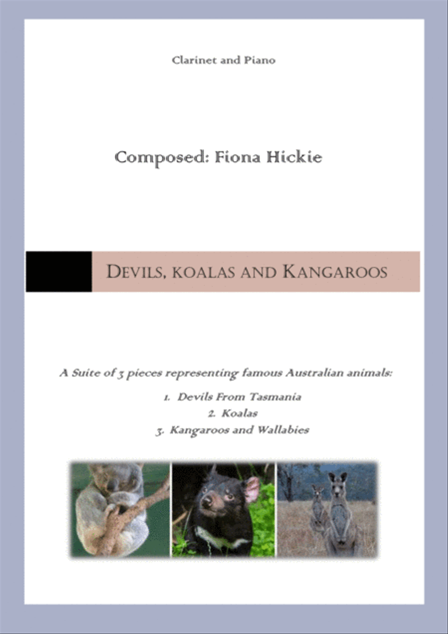 Devils, Koalas and Kangaroos Clarinet Solo scores gallery preview page 1