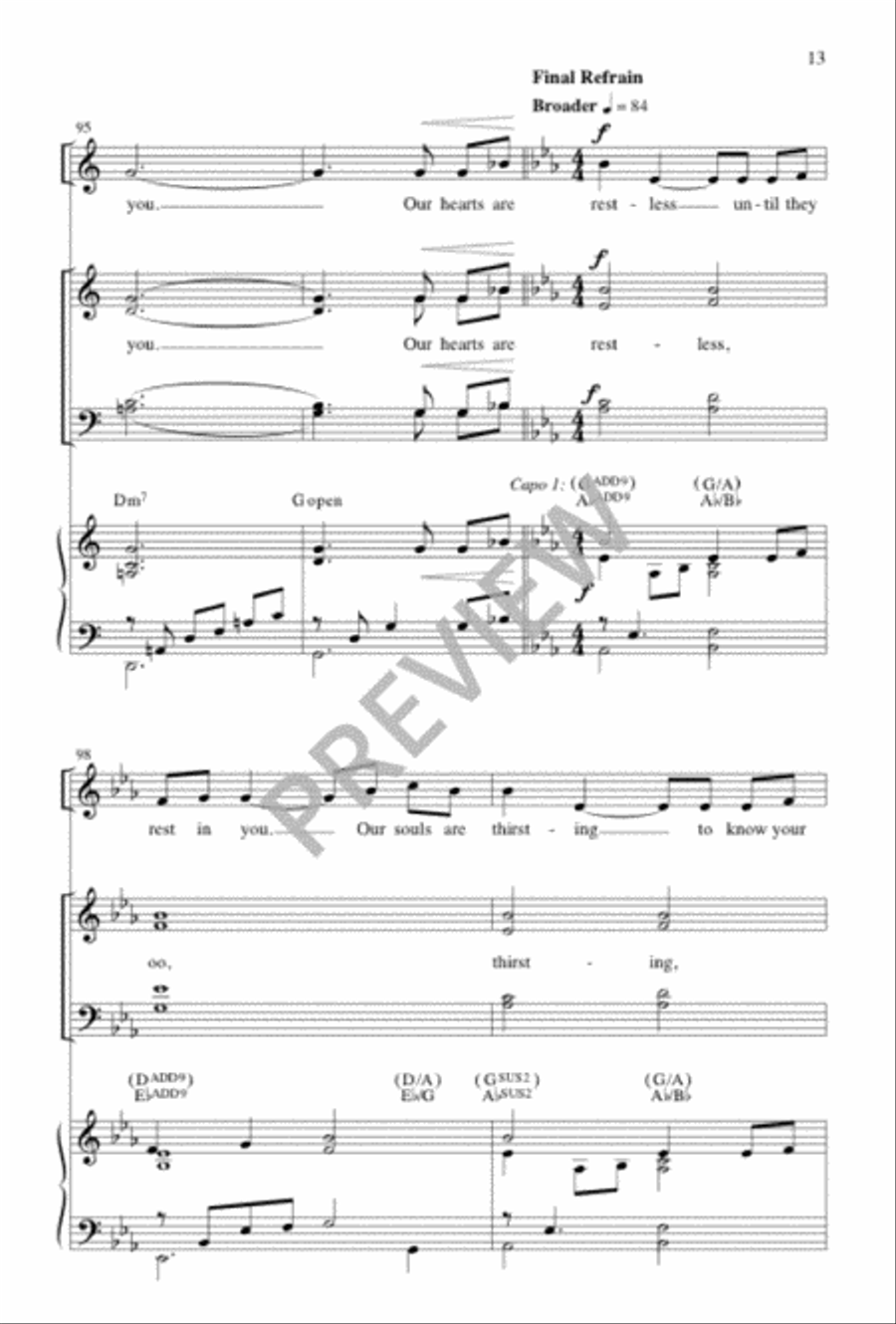 Our Hearts Are Restless 4-Part scores gallery preview page 12