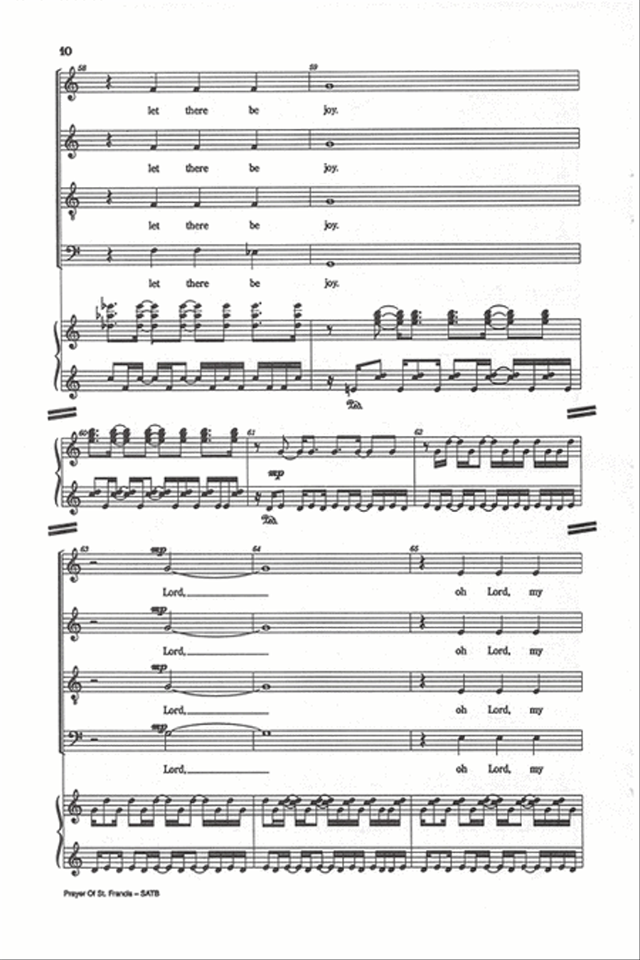 Prayer of St. Francis (Vocal Score) 4-Part scores gallery preview page 9