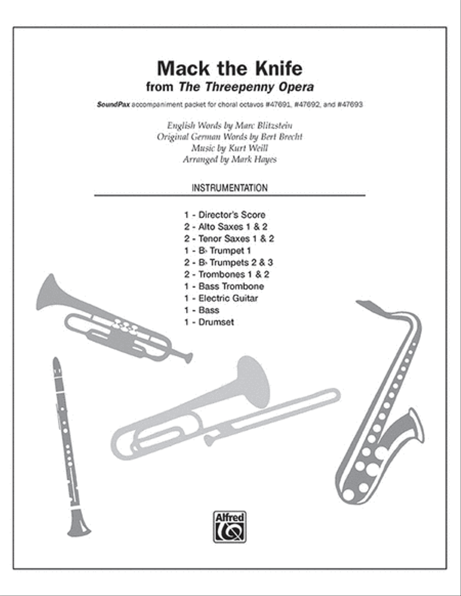 Mack the Knife Choir scores gallery preview page 1