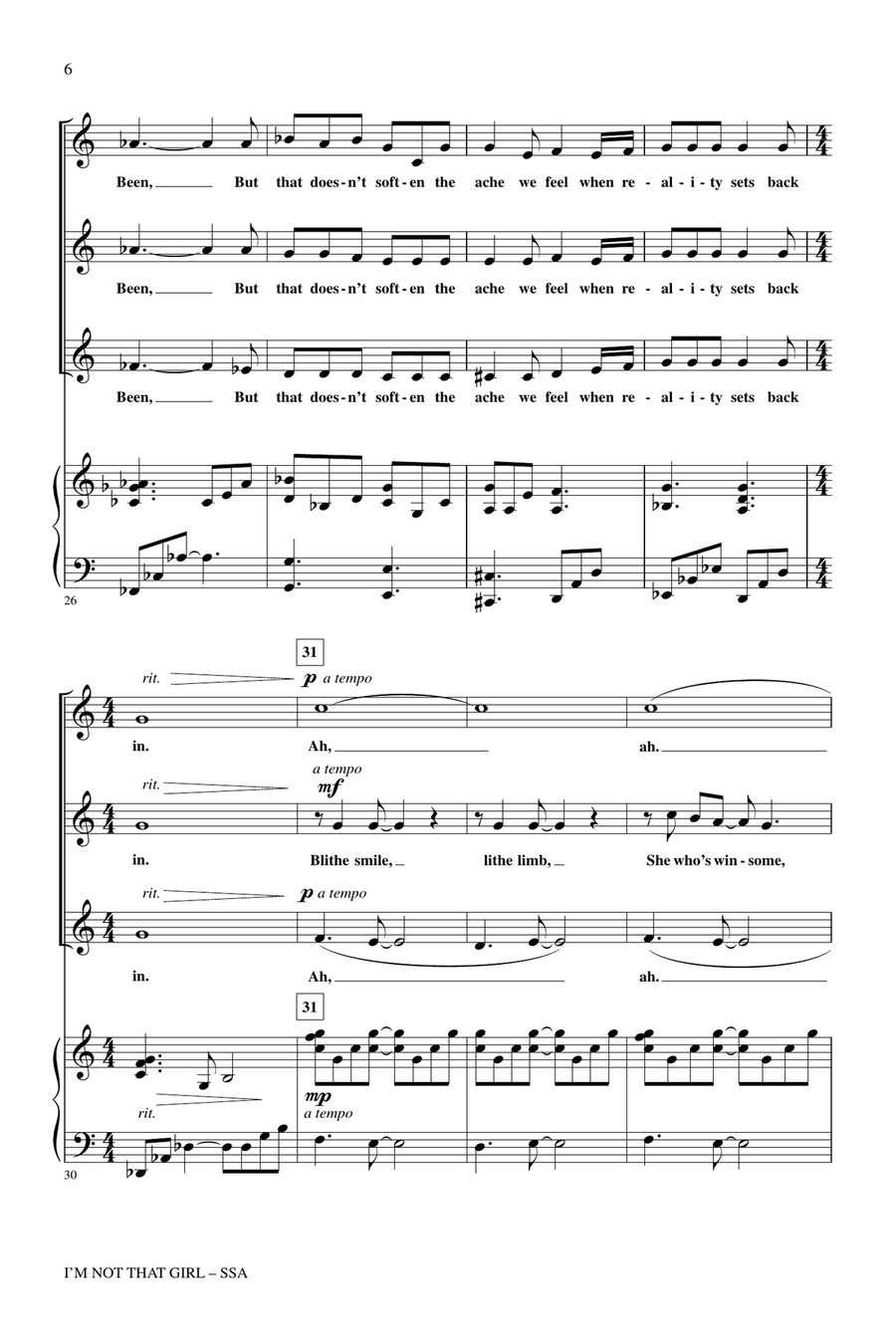 I'm Not That Girl (from Wicked) SSA scores gallery preview page 4