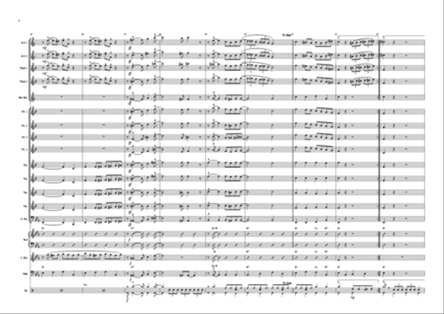 Entry of the Gladiators (for Big band) Jazz Ensemble scores gallery preview page 6