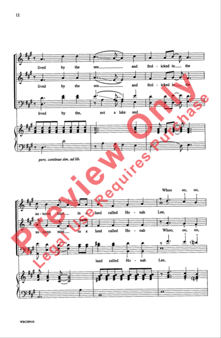 Puff (The Magic Dragon) 4-Part scores gallery preview page 12