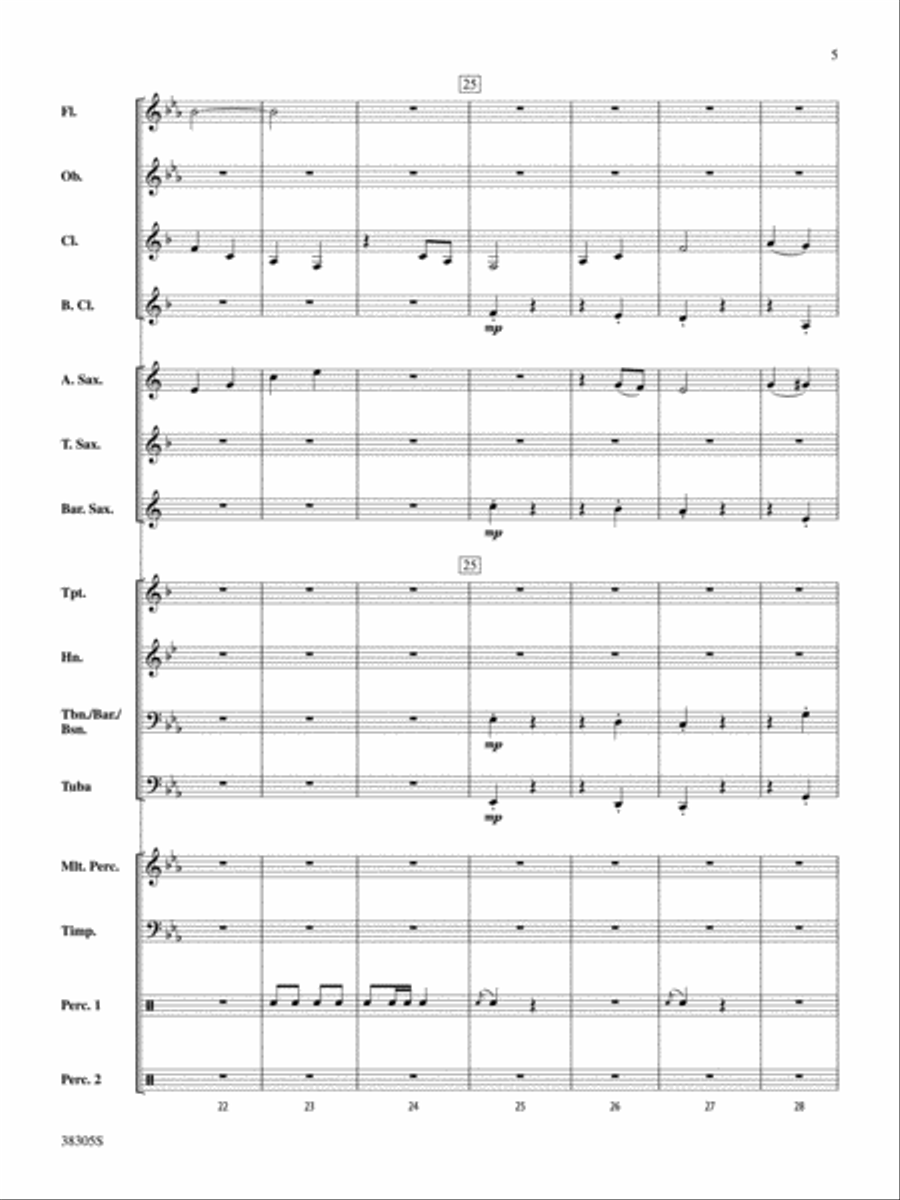 A Star Spangled March: Score Concert Band scores gallery preview page 5