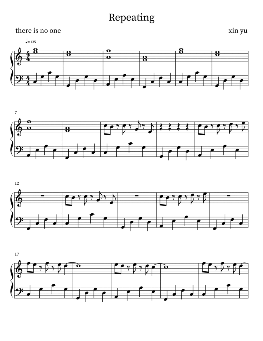 Repeating Piano Method scores gallery preview page 1