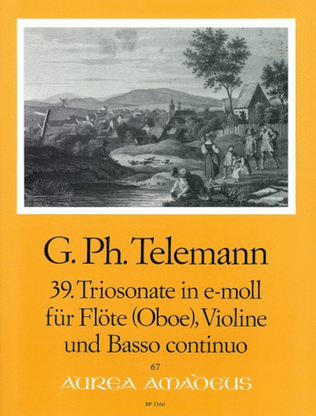 Book cover for 39th Trio sonata E minor TWV 42:e7
