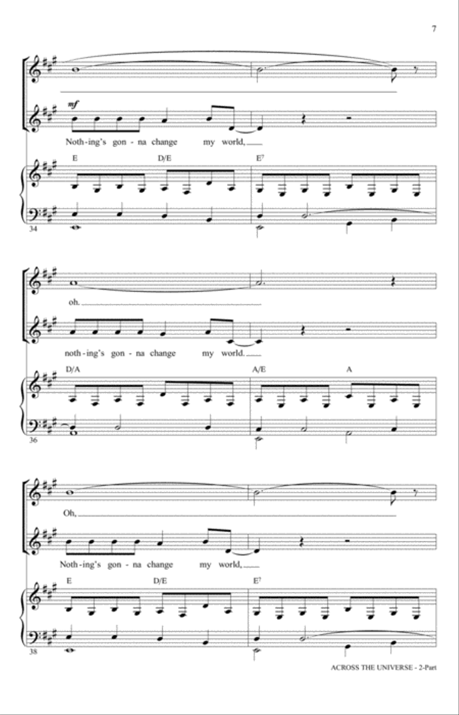 Across The Universe 2-Part scores gallery preview page 6