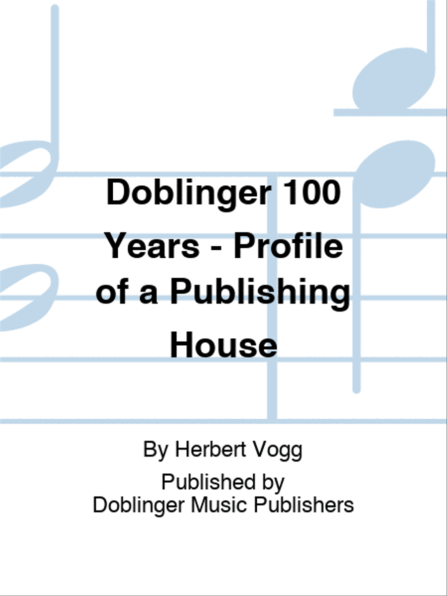 Doblinger 100 Years - Profile of a Publishing House Collection / Songbook scores gallery preview page 1