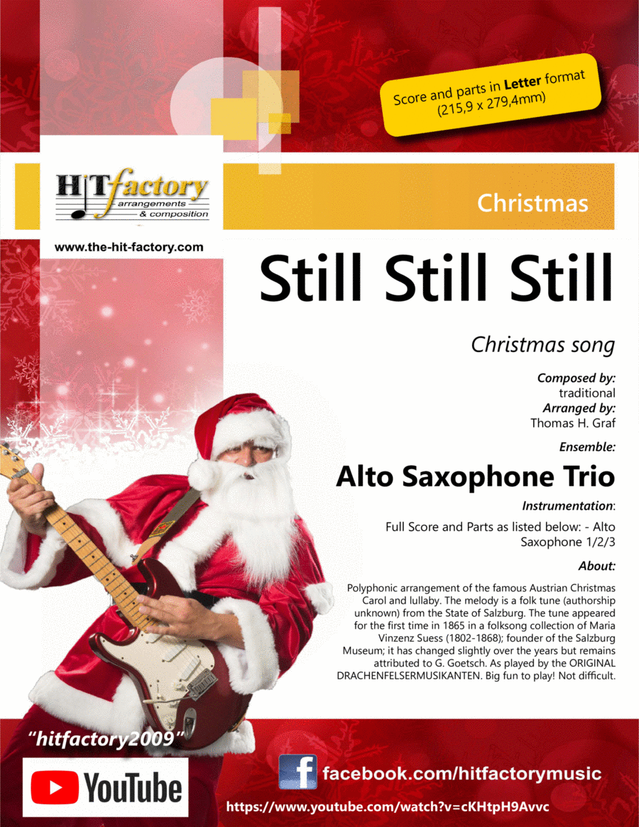 Still Still Still - Christmas song - Alto Saxophone Trio - Eb Woodwind Trio scores gallery preview page 1