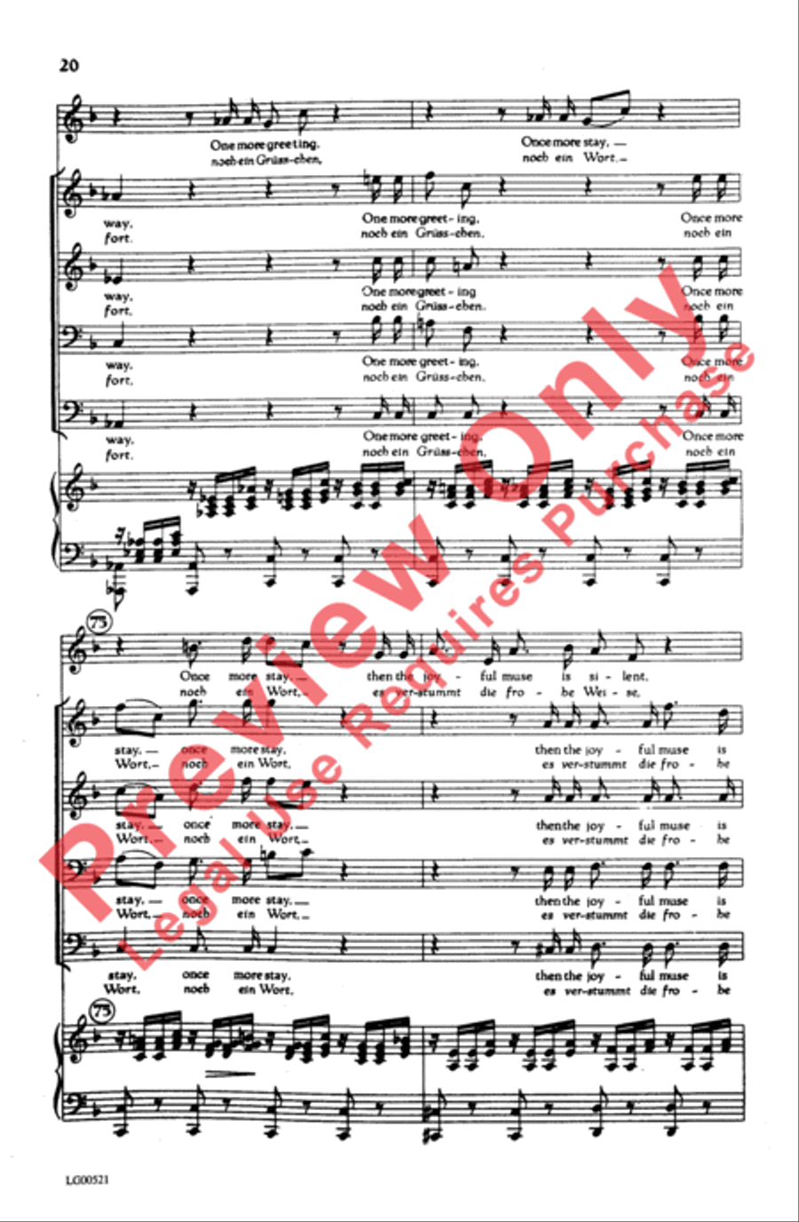 Ständchen Men's Choir scores gallery preview page 20