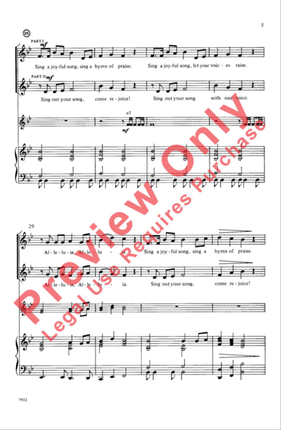 Sing a Joyful Song 2-Part scores gallery preview page 4