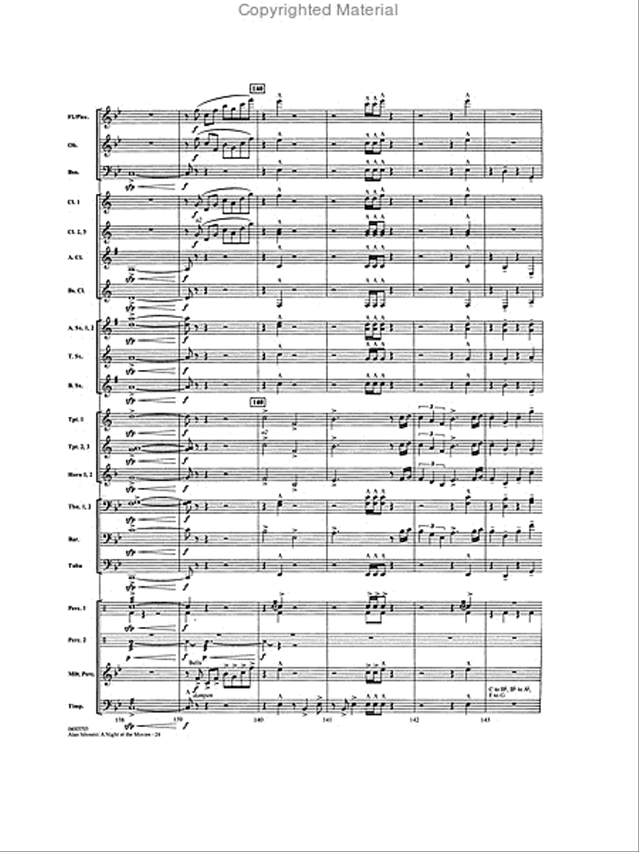 Alan Silvestri: A Night at the Movies Concert Band scores gallery preview page 4