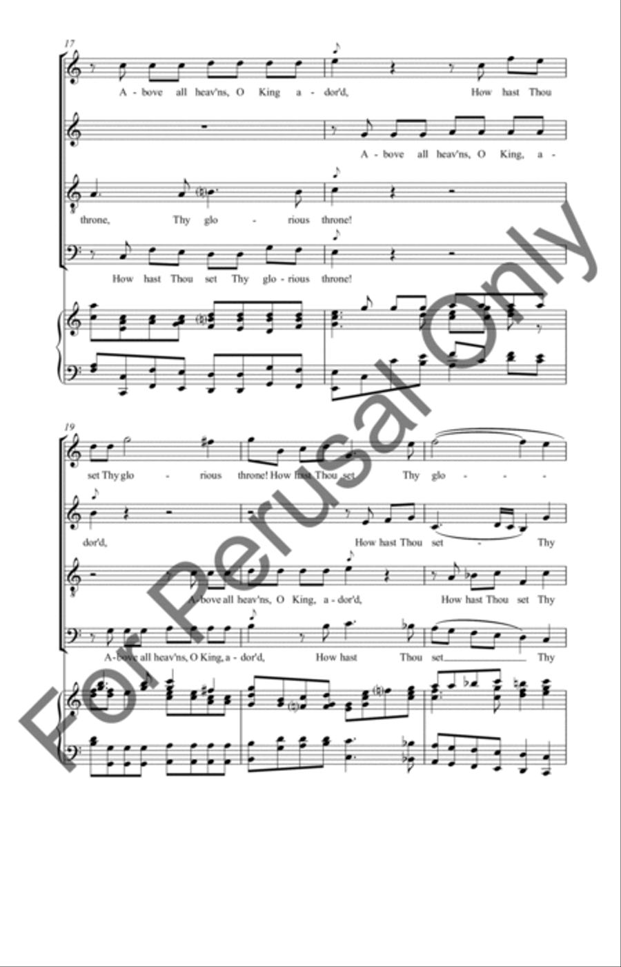 How Excellent Thy Name 4-Part scores gallery preview page 5