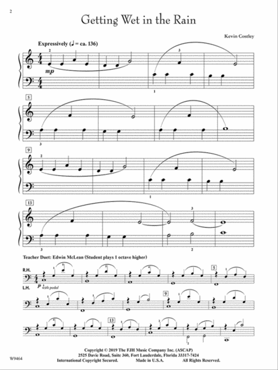 Getting Wet in the Rain Easy Piano scores gallery preview page 3