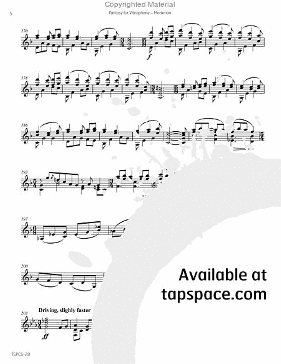Fantasy for Vibraphone Vibraphone scores gallery preview page 9