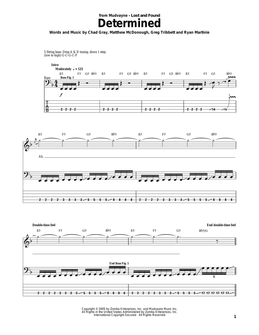 Determined Electric Guitar scores gallery preview page 1