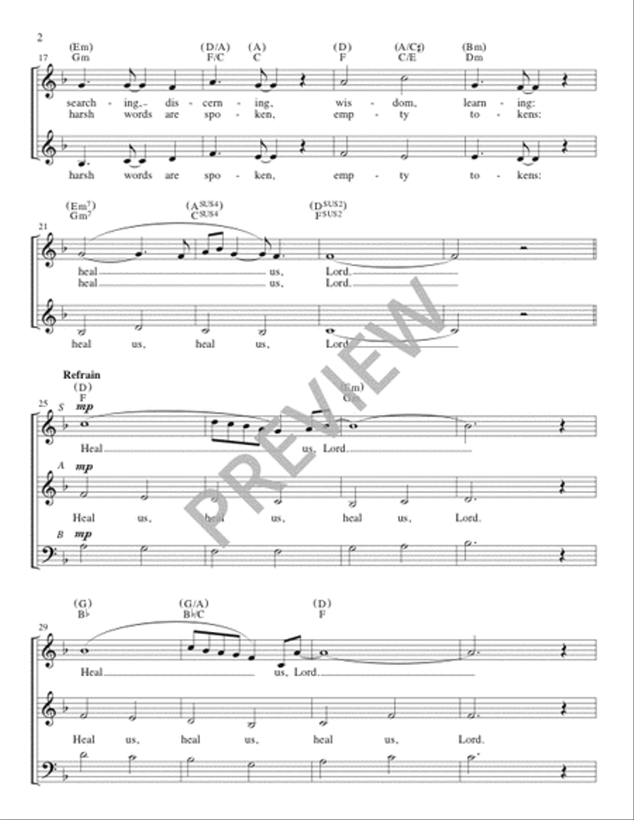 Heal Us, Lord - Guitar edition Guitar scores gallery preview page 2