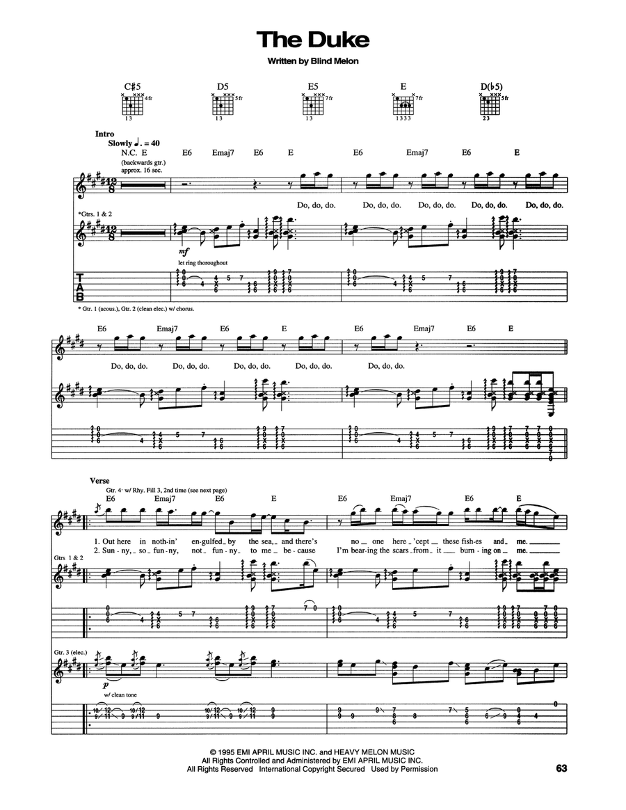 The Duke Acoustic Guitar scores gallery preview page 1