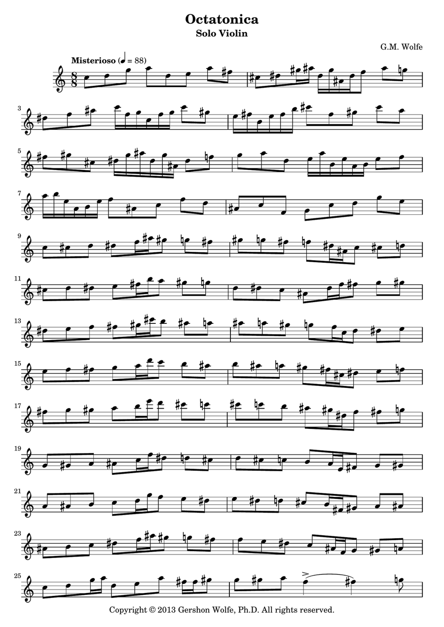 Octatonica Violin Solo scores gallery preview page 1