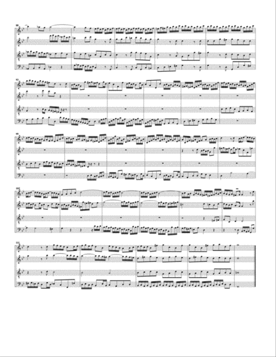 Fugue for organ, BWV 542/II (Arrangement for 4 recorders) Recorder scores gallery preview page 4