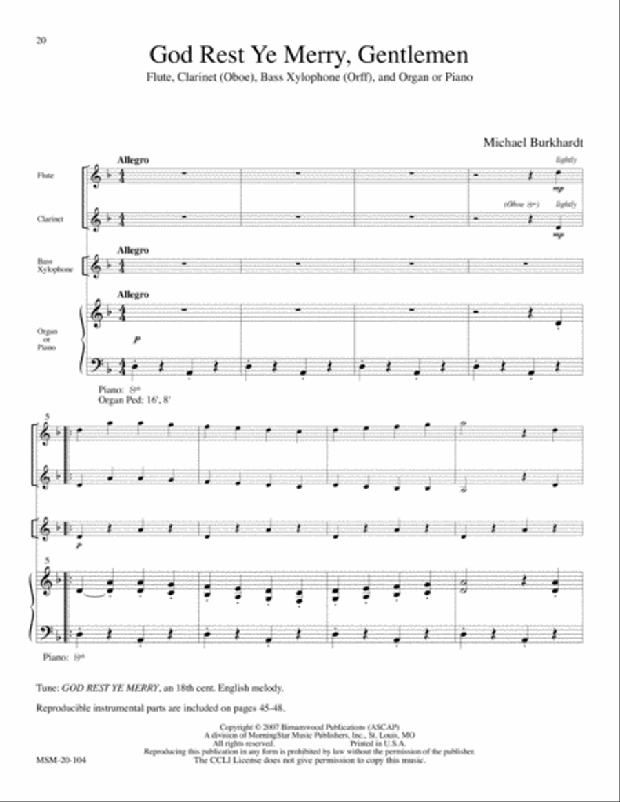 God Rest Ye Merry, Gentlemen Clarinet scores gallery preview page 3