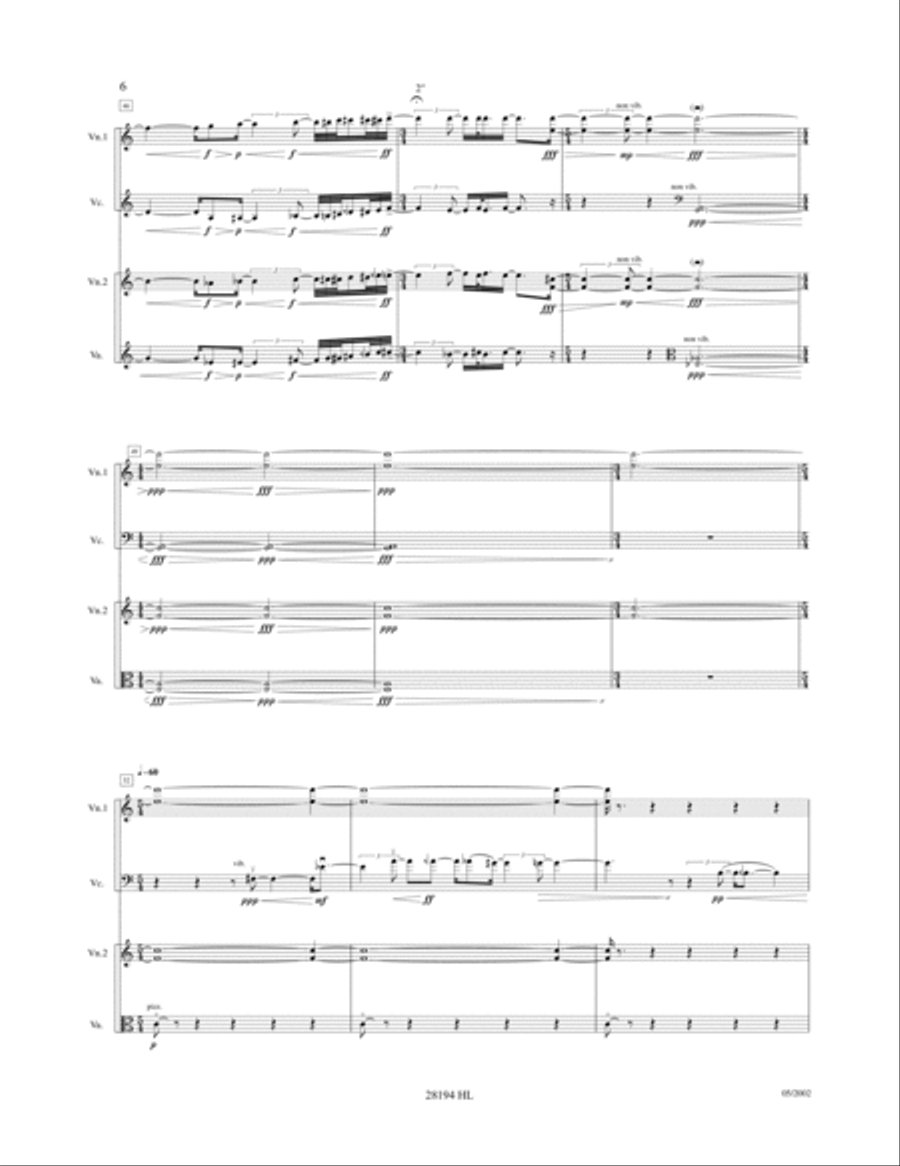 Pieces pour quatuor a cordes (4) Bleu - Les Fees - L'Ivresse - BWV 1007 String Quartet scores gallery preview page 7