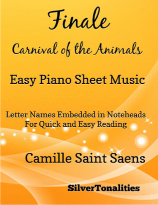 Book cover for Finale Carnival of the Animals Easy Piano Sheet Music