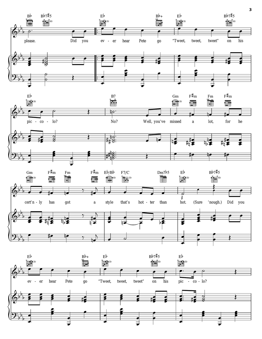 Piccolo Pete Piccolo Pete Piano, Vocal, Guitar scores gallery preview page 3
