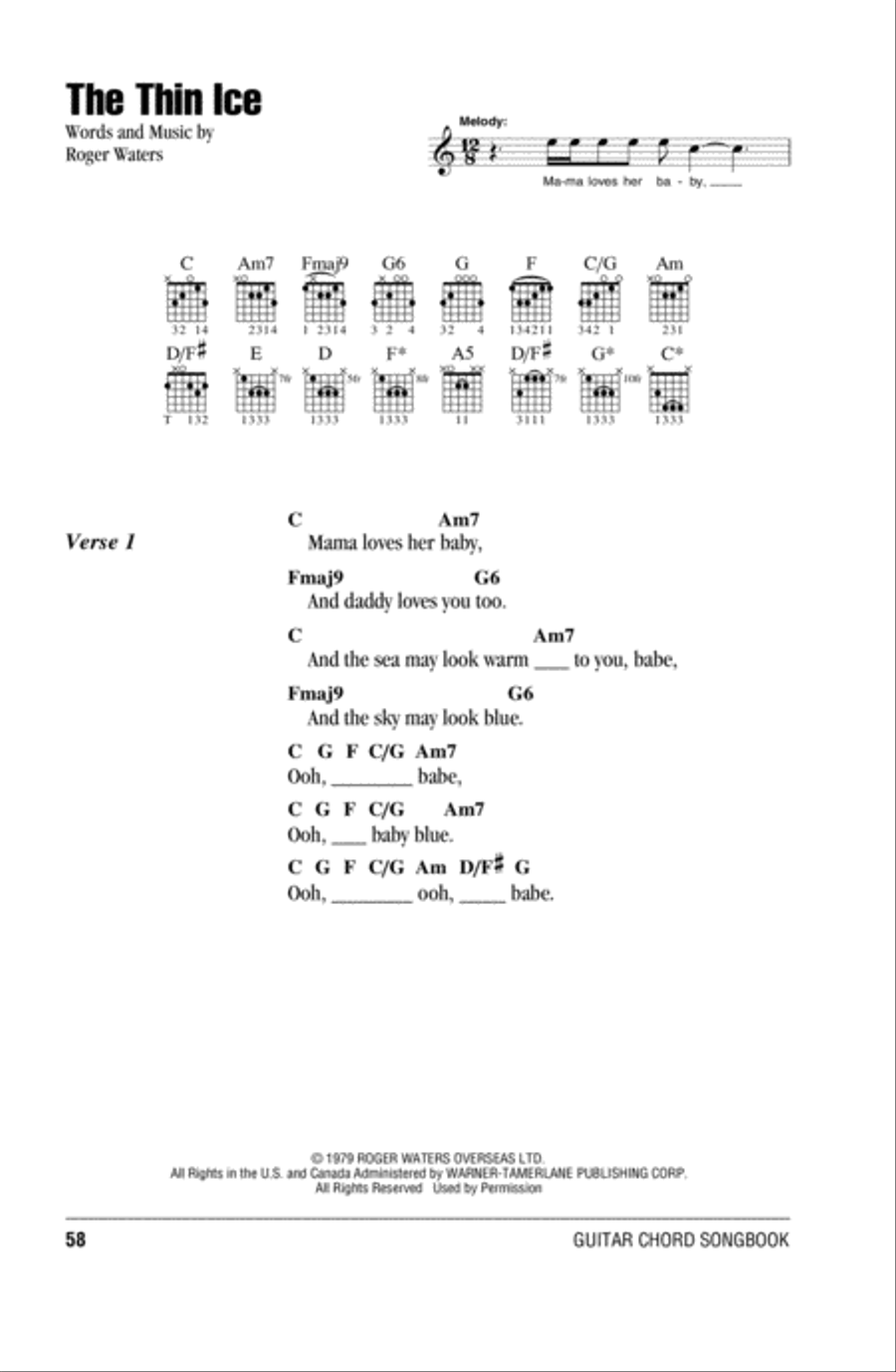 The Thin Ice Acoustic Guitar scores gallery preview page 1