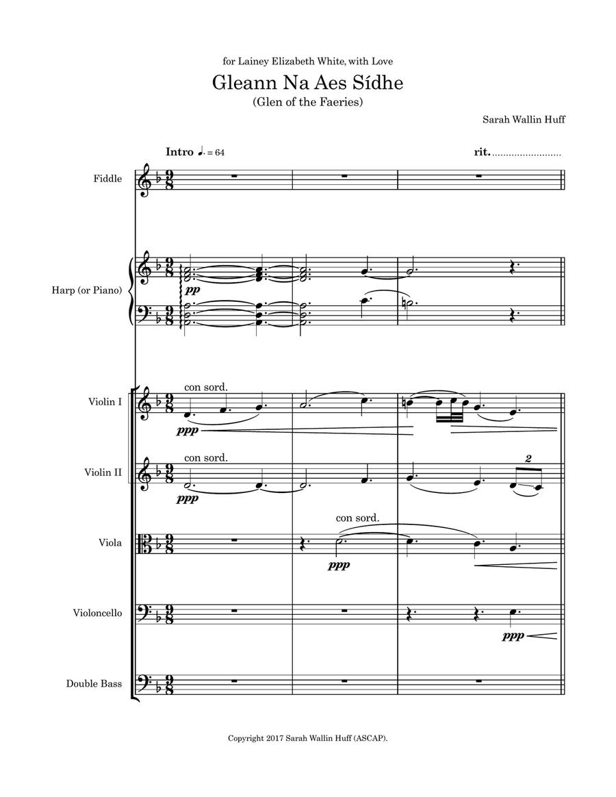 Gleann Na Aes Sídhe (Glen of the Faeries)--Accompaniment Parts Small Ensemble scores gallery preview page 3