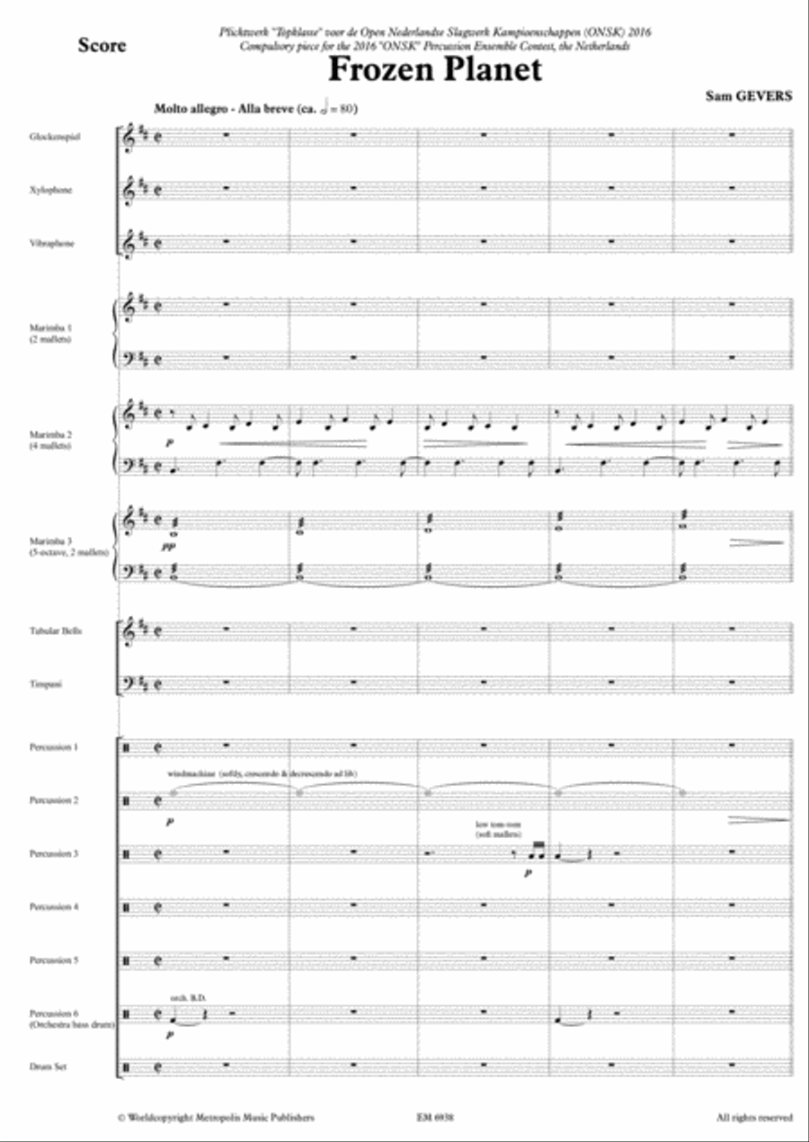 Frozen Planet for Percussion Ensemble Percussion Ensemble scores gallery preview page 2