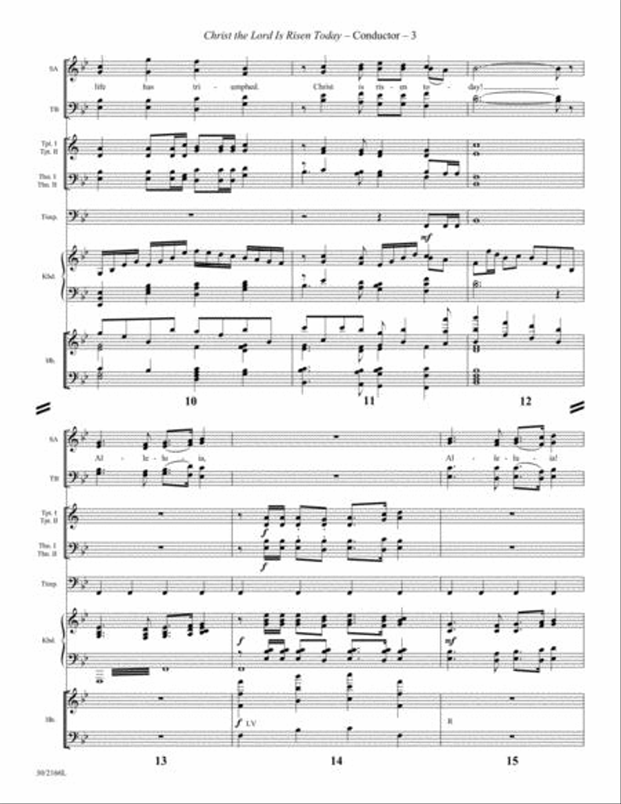Christ the Lord Is Risen Today - Brass and Timpani Score/Parts Choir scores gallery preview page 4