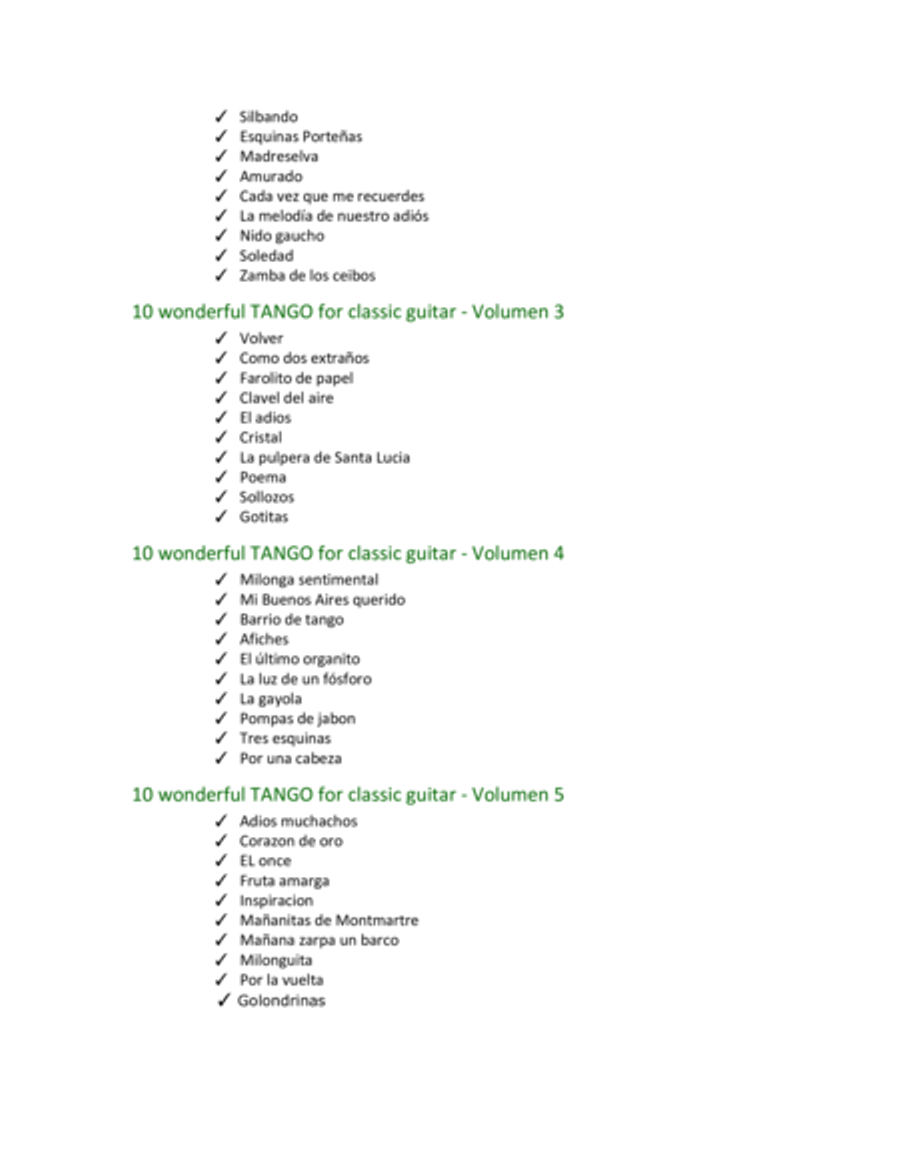Tu - guitar tango (Dames - Contursi) Classical Guitar scores gallery preview page 5