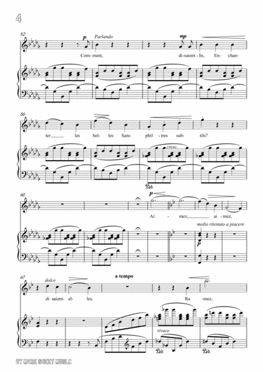 Liszt-Comment disaient-ils in b flat minor,for Voice and Piano image number null