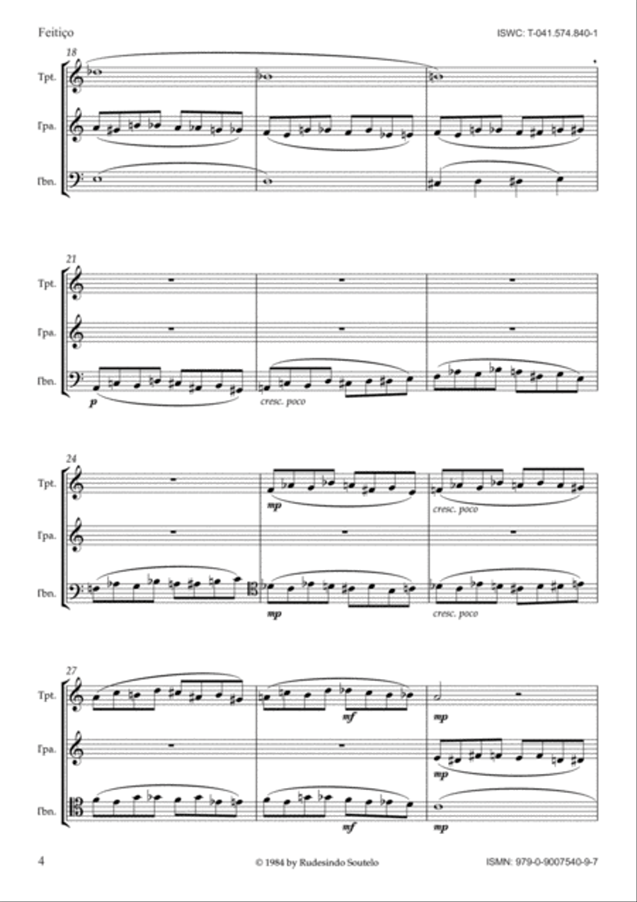 Feitiço - Bezauberung - Enchantment (Brass) Brass Ensemble scores gallery preview page 4