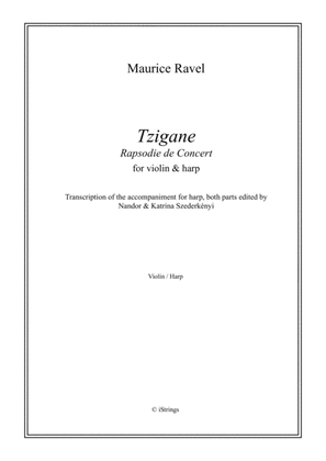 Tzigane, for violin & harp