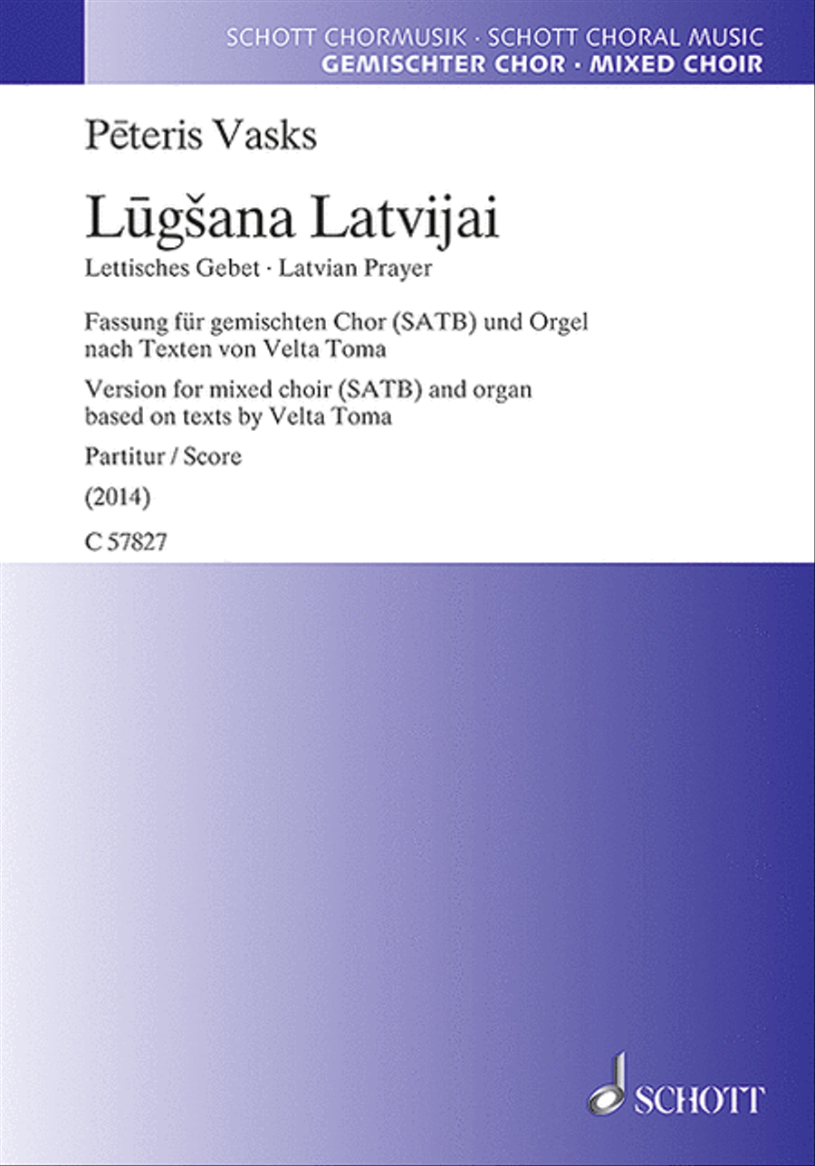 Lūgšana Latvijai 4-Part scores gallery preview page 1