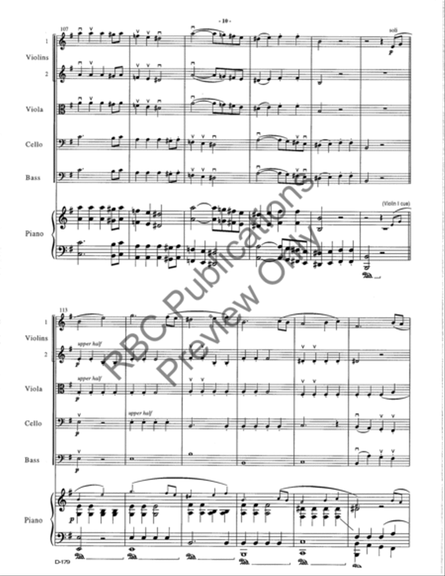 Allegro From Sonata In E Minor K305 String Orchestra scores gallery preview page 13