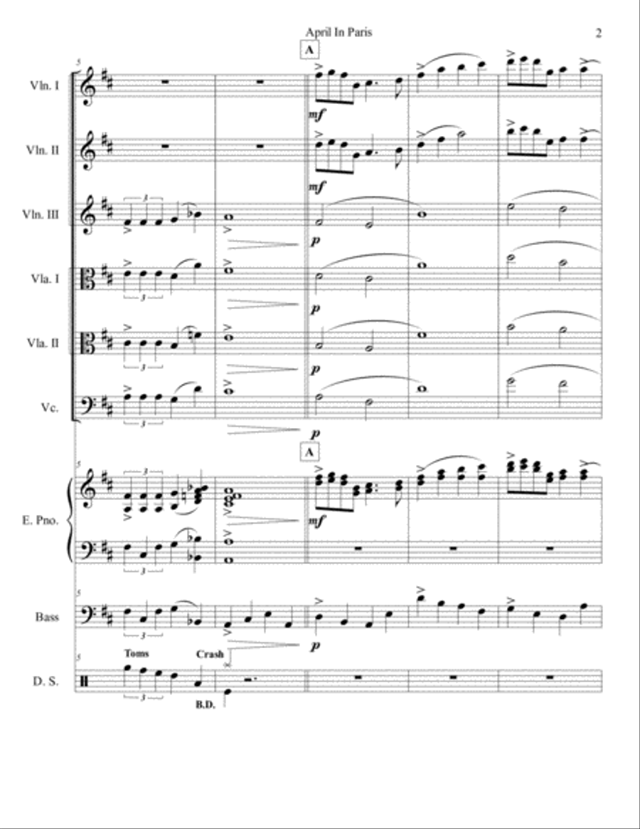 April In Paris Set of Parts scores gallery preview page 2