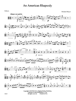 An American Rhapsody: Viola
