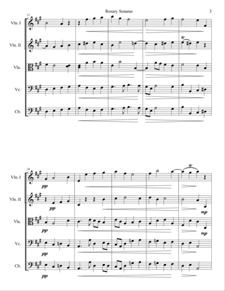 Rosary Sonatas: II. The Visitation String Quintet scores gallery preview page 5