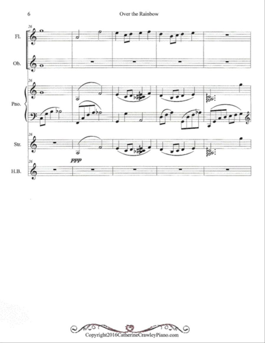Over The Rainbow (from The Wizard Of Oz) Handbell Choir scores gallery preview page 6