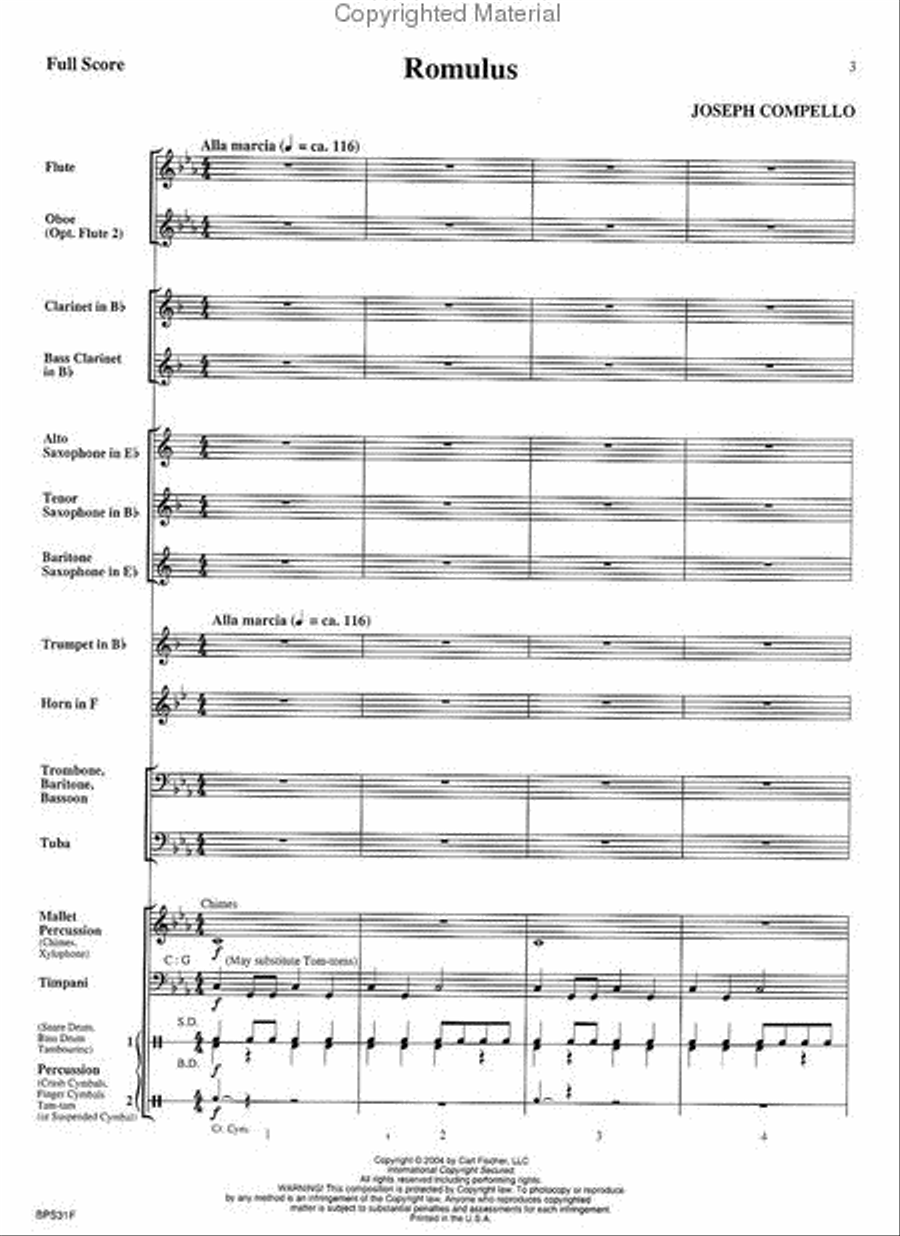 Romulus Concert Band scores gallery preview page 2