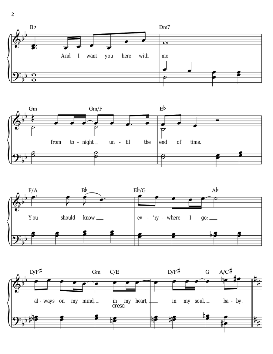 You're The Inspiration You're The Inspiration Voice scores gallery preview page 2