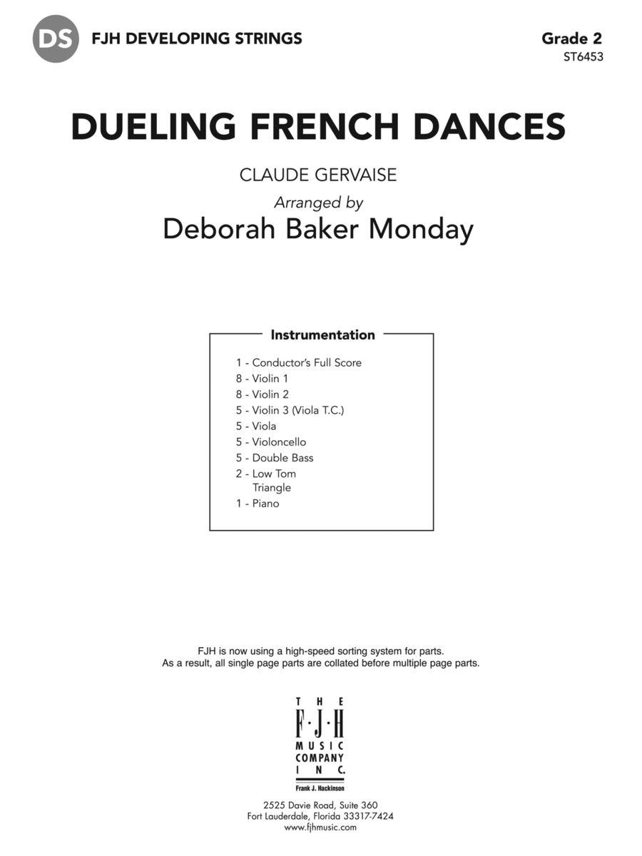Dueling French Dances: Score String Orchestra scores gallery preview page 1